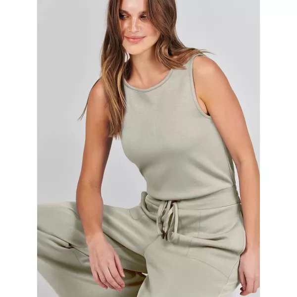 imageANRABESS Jumpsuits for Women 2024 Casual Summer Dressy Romper Sleeveless Wide Leg Long Pants Outfits JumperLight Khaki
