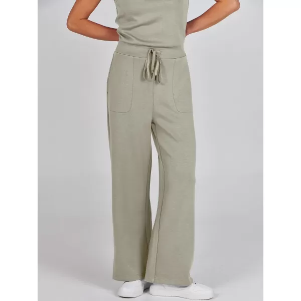 imageANRABESS Jumpsuits for Women 2024 Casual Summer Dressy Romper Sleeveless Wide Leg Long Pants Outfits JumperLight Khaki