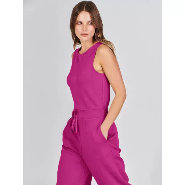 imageANRABESS Jumpsuits for Women 2024 Casual Summer Dressy Romper Sleeveless Wide Leg Long Pants Outfits JumperRose