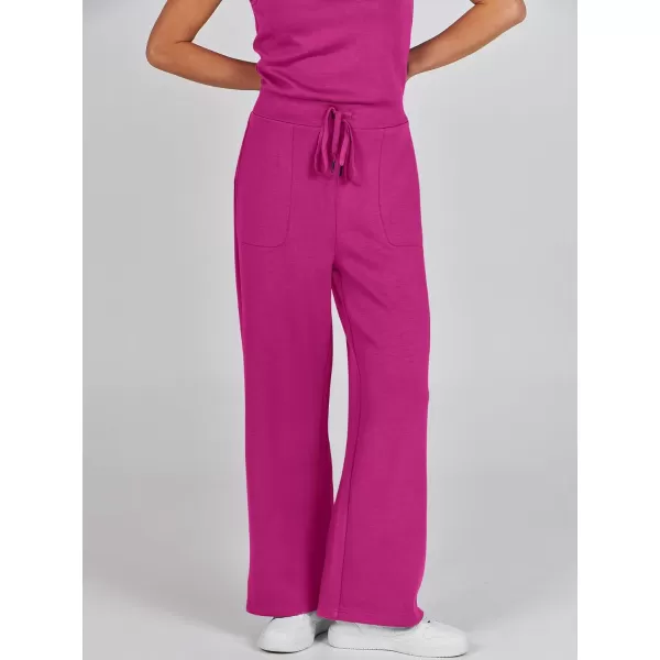 imageANRABESS Jumpsuits for Women 2024 Casual Summer Dressy Romper Sleeveless Wide Leg Long Pants Outfits JumperRose