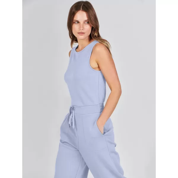 imageANRABESS Jumpsuits for Women 2024 Casual Summer Dressy Romper Sleeveless Wide Leg Long Pants Outfits JumperSky Blue