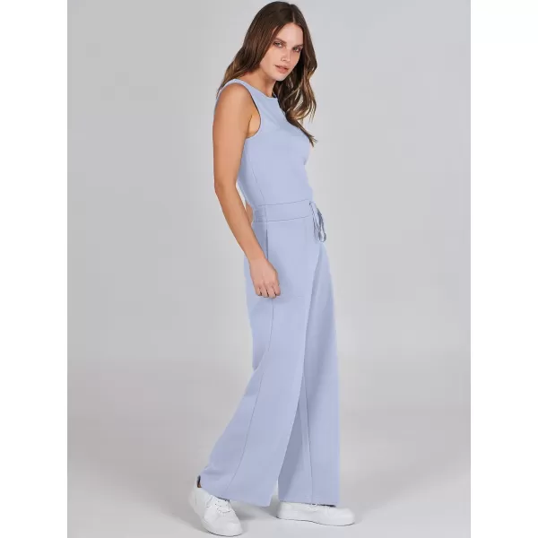 imageANRABESS Jumpsuits for Women 2024 Casual Summer Dressy Romper Sleeveless Wide Leg Long Pants Outfits JumperSky Blue