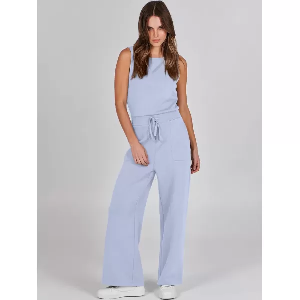 imageANRABESS Jumpsuits for Women 2024 Casual Summer Dressy Romper Sleeveless Wide Leg Long Pants Outfits JumperSky Blue