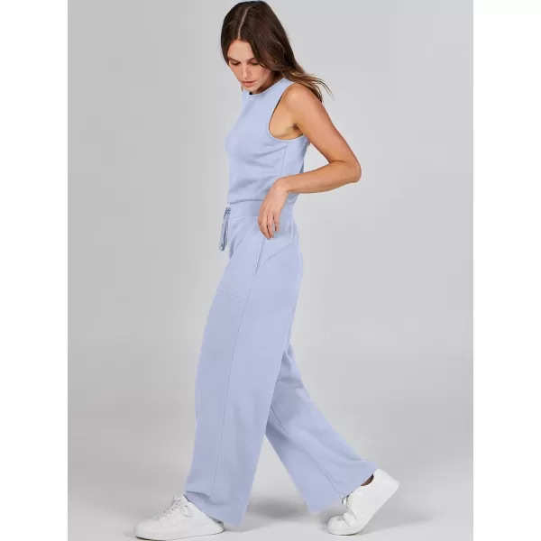 imageANRABESS Jumpsuits for Women 2024 Casual Summer Dressy Romper Sleeveless Wide Leg Long Pants Outfits JumperSky Blue
