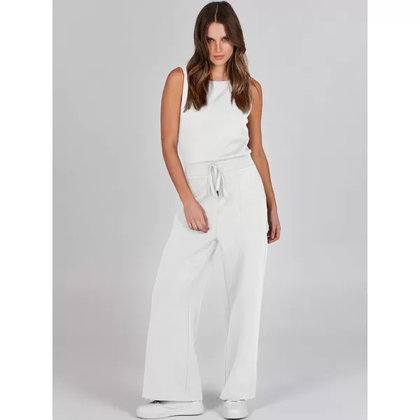 imageANRABESS Jumpsuits for Women 2024 Casual Summer Dressy Romper Sleeveless Wide Leg Long Pants Outfits JumperWhite