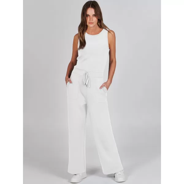 imageANRABESS Jumpsuits for Women 2024 Casual Summer Dressy Romper Sleeveless Wide Leg Long Pants Outfits JumperWhite