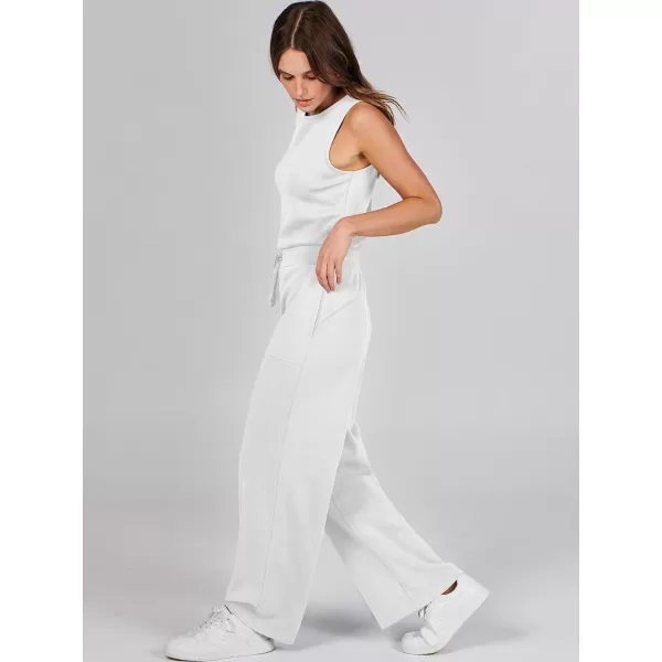imageANRABESS Jumpsuits for Women 2024 Casual Summer Dressy Romper Sleeveless Wide Leg Long Pants Outfits JumperWhite