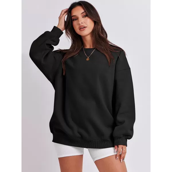 imageANRABESS Oversized Sweatshirt for Women Fleece Long Sleeve Crewneck Casual Pullover Top Fall 2023 Trendy ClothesBlack