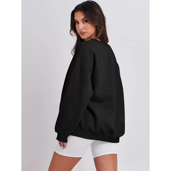 imageANRABESS Oversized Sweatshirt for Women Fleece Long Sleeve Crewneck Casual Pullover Top Fall 2023 Trendy ClothesBlack
