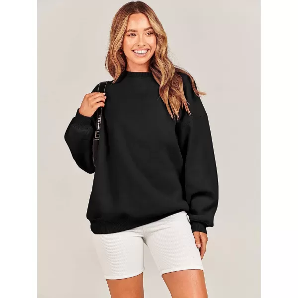 imageANRABESS Oversized Sweatshirt for Women Fleece Long Sleeve Crewneck Casual Pullover Top Fall 2023 Trendy ClothesBlack