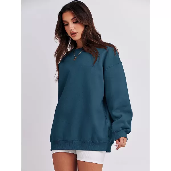 imageANRABESS Oversized Sweatshirt for Women Fleece Long Sleeve Crewneck Casual Pullover Top Fall 2023 Trendy ClothesDeep Blue