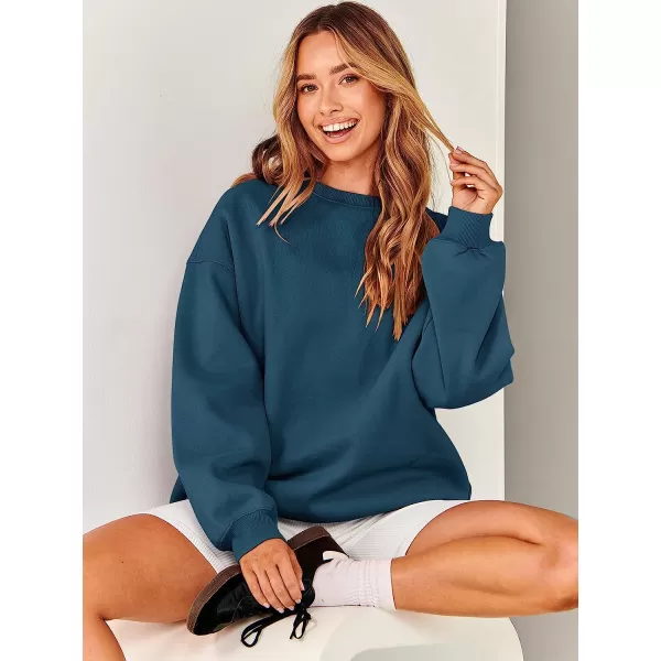 imageANRABESS Oversized Sweatshirt for Women Fleece Long Sleeve Crewneck Casual Pullover Top Fall 2023 Trendy ClothesDeep Blue