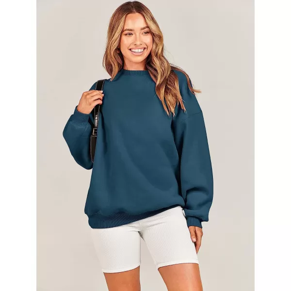 imageANRABESS Oversized Sweatshirt for Women Fleece Long Sleeve Crewneck Casual Pullover Top Fall 2023 Trendy ClothesDeep Blue