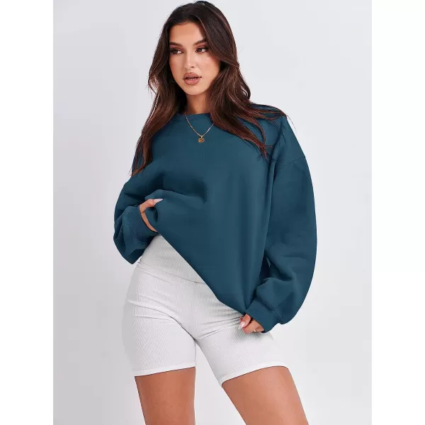 imageANRABESS Oversized Sweatshirt for Women Fleece Long Sleeve Crewneck Casual Pullover Top Fall 2023 Trendy ClothesDeep Blue