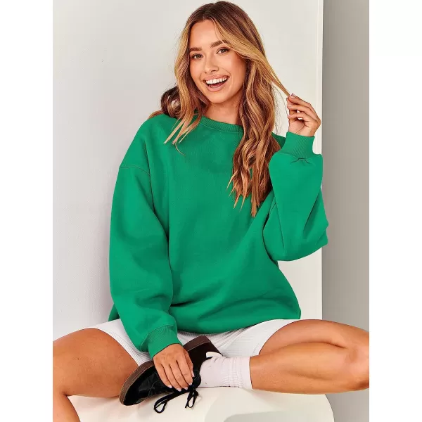 imageANRABESS Oversized Sweatshirt for Women Fleece Long Sleeve Crewneck Casual Pullover Top Fall 2023 Trendy ClothesGrass
