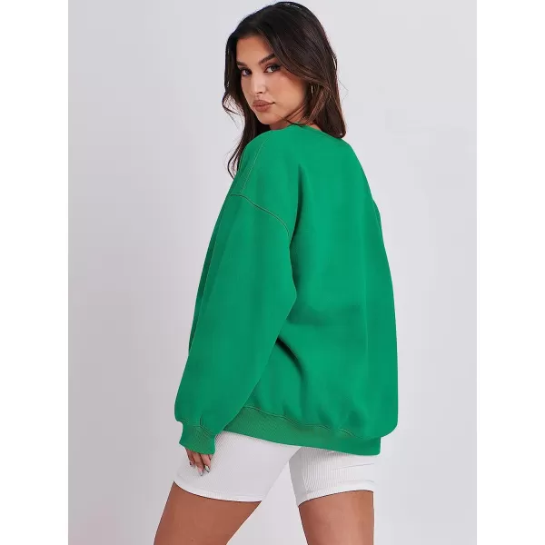 imageANRABESS Oversized Sweatshirt for Women Fleece Long Sleeve Crewneck Casual Pullover Top Fall 2023 Trendy ClothesGrass