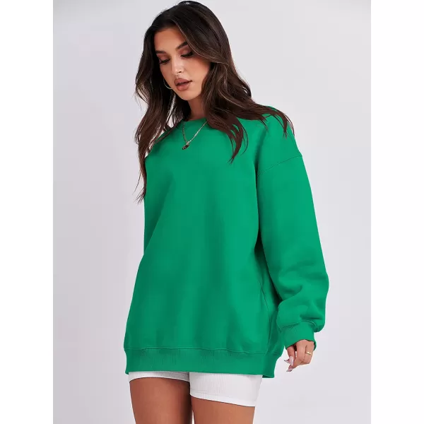 imageANRABESS Oversized Sweatshirt for Women Fleece Long Sleeve Crewneck Casual Pullover Top Fall 2023 Trendy ClothesGrass