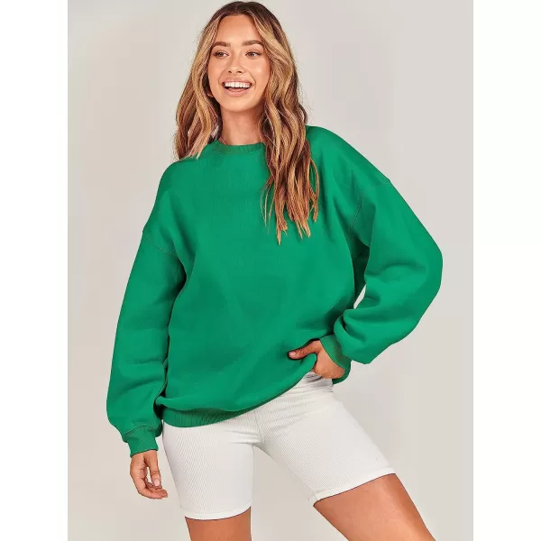 imageANRABESS Oversized Sweatshirt for Women Fleece Long Sleeve Crewneck Casual Pullover Top Fall 2023 Trendy ClothesGrass
