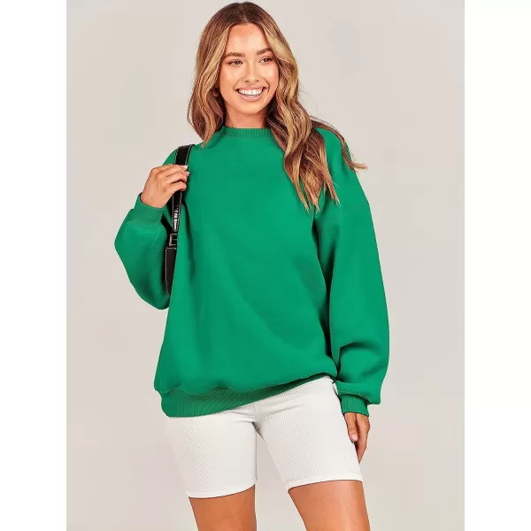 imageANRABESS Oversized Sweatshirt for Women Fleece Long Sleeve Crewneck Casual Pullover Top Fall 2023 Trendy ClothesGrass