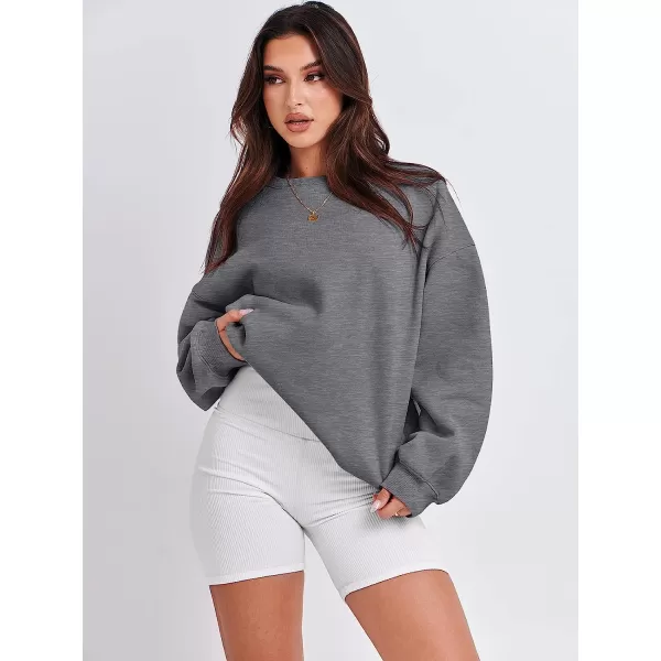 imageANRABESS Oversized Sweatshirt for Women Fleece Long Sleeve Crewneck Casual Pullover Top Fall 2023 Trendy ClothesGray