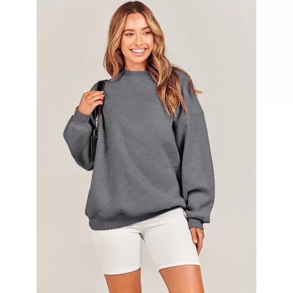 imageANRABESS Oversized Sweatshirt for Women Fleece Long Sleeve Crewneck Casual Pullover Top Fall 2023 Trendy ClothesGray