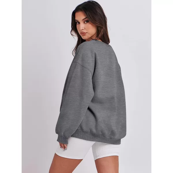 imageANRABESS Oversized Sweatshirt for Women Fleece Long Sleeve Crewneck Casual Pullover Top Fall 2023 Trendy ClothesGray