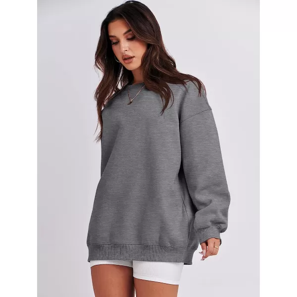 imageANRABESS Oversized Sweatshirt for Women Fleece Long Sleeve Crewneck Casual Pullover Top Fall 2023 Trendy ClothesGray
