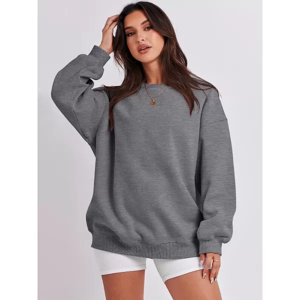 imageANRABESS Oversized Sweatshirt for Women Fleece Long Sleeve Crewneck Casual Pullover Top Fall 2023 Trendy ClothesGray
