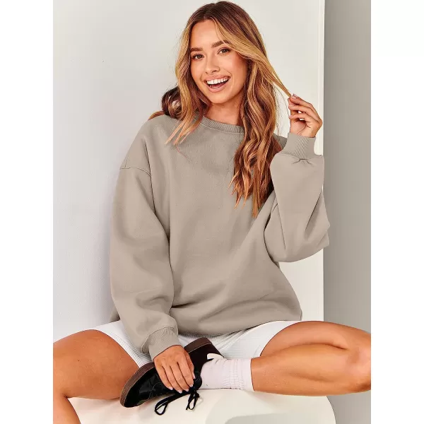 imageANRABESS Oversized Sweatshirt for Women Fleece Long Sleeve Crewneck Casual Pullover Top Fall 2023 Trendy ClothesLight Brown