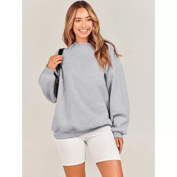 imageANRABESS Oversized Sweatshirt for Women Fleece Long Sleeve Crewneck Casual Pullover Top Fall 2023 Trendy ClothesLight Gray