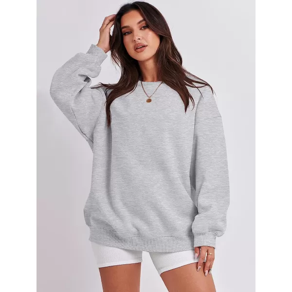 imageANRABESS Oversized Sweatshirt for Women Fleece Long Sleeve Crewneck Casual Pullover Top Fall 2023 Trendy ClothesLight Gray