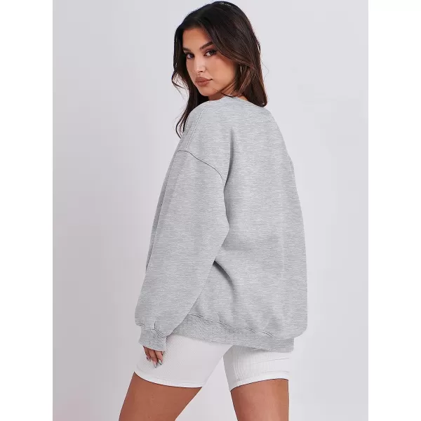 imageANRABESS Oversized Sweatshirt for Women Fleece Long Sleeve Crewneck Casual Pullover Top Fall 2023 Trendy ClothesLight Gray