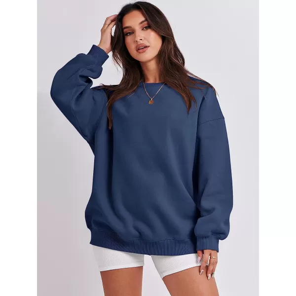 imageANRABESS Oversized Sweatshirt for Women Fleece Long Sleeve Crewneck Casual Pullover Top Fall 2023 Trendy ClothesNavy Blue
