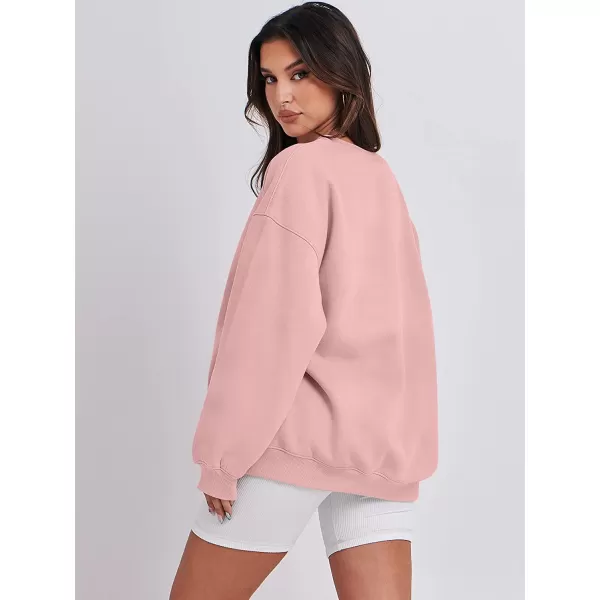 imageANRABESS Oversized Sweatshirt for Women Fleece Long Sleeve Crewneck Casual Pullover Top Fall 2023 Trendy ClothesPink