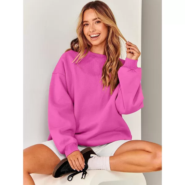 imageANRABESS Oversized Sweatshirt for Women Fleece Long Sleeve Crewneck Casual Pullover Top Fall 2023 Trendy ClothesRose