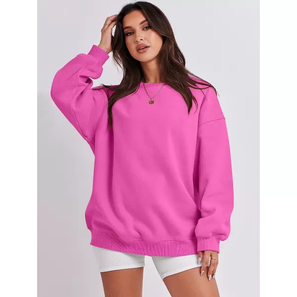 imageANRABESS Oversized Sweatshirt for Women Fleece Long Sleeve Crewneck Casual Pullover Top Fall 2023 Trendy ClothesRose