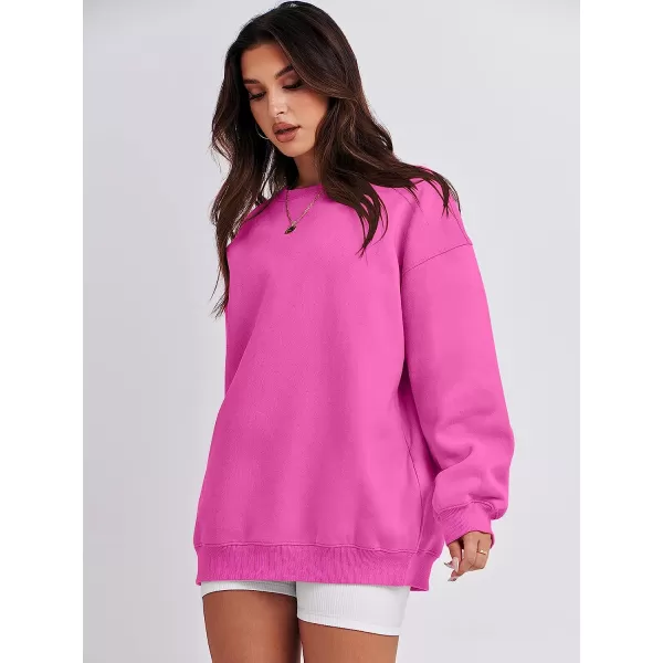 imageANRABESS Oversized Sweatshirt for Women Fleece Long Sleeve Crewneck Casual Pullover Top Fall 2023 Trendy ClothesRose
