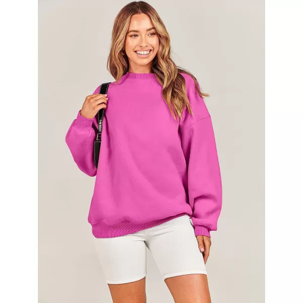 imageANRABESS Oversized Sweatshirt for Women Fleece Long Sleeve Crewneck Casual Pullover Top Fall 2023 Trendy ClothesRose