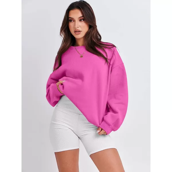 imageANRABESS Oversized Sweatshirt for Women Fleece Long Sleeve Crewneck Casual Pullover Top Fall 2023 Trendy ClothesRose