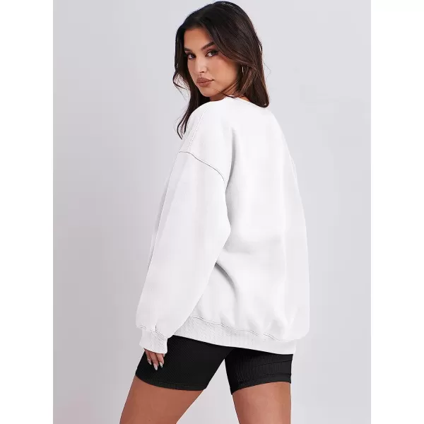imageANRABESS Oversized Sweatshirt for Women Fleece Long Sleeve Crewneck Casual Pullover Top Fall 2023 Trendy ClothesWhite