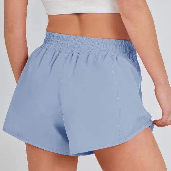 imageANRABESS Running Shorts for Women Quick Dry Athletic Sports Shorts Lightweight Active Workout Gym Shorts with Zip PocketBaby Blue