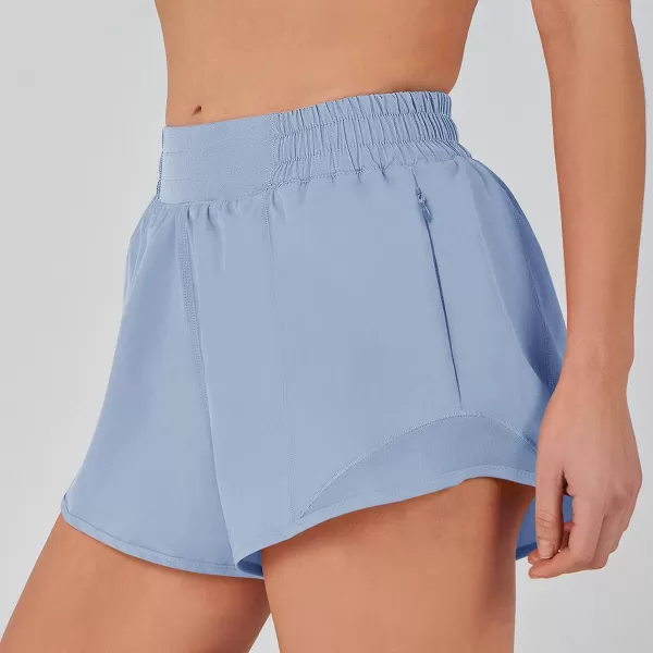 imageANRABESS Running Shorts for Women Quick Dry Athletic Sports Shorts Lightweight Active Workout Gym Shorts with Zip PocketBaby Blue