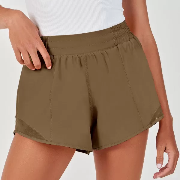 imageANRABESS Running Shorts for Women Quick Dry Athletic Sports Shorts Lightweight Active Workout Gym Shorts with Zip PocketCoffee