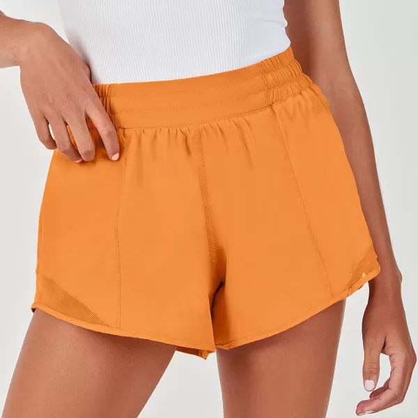 imageANRABESS Running Shorts for Women Quick Dry Athletic Sports Shorts Lightweight Active Workout Gym Shorts with Zip PocketOrange