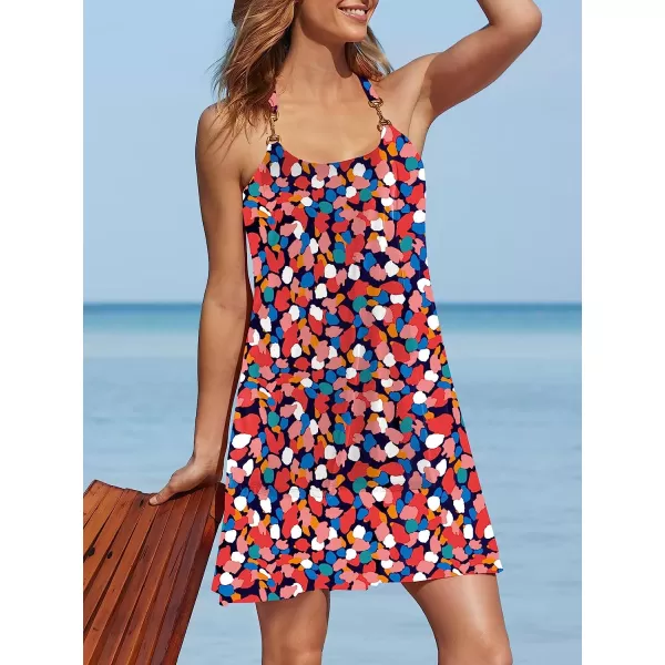 imageANRABESS Summer Dress for Women Beach Cover Up Sleeveless Strap Tank Mini Sundress Resort SwimwearFloral 01