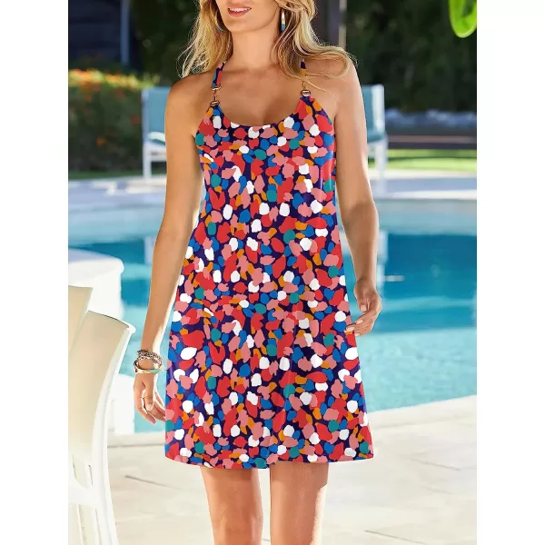 imageANRABESS Summer Dress for Women Beach Cover Up Sleeveless Strap Tank Mini Sundress Resort SwimwearFloral 01