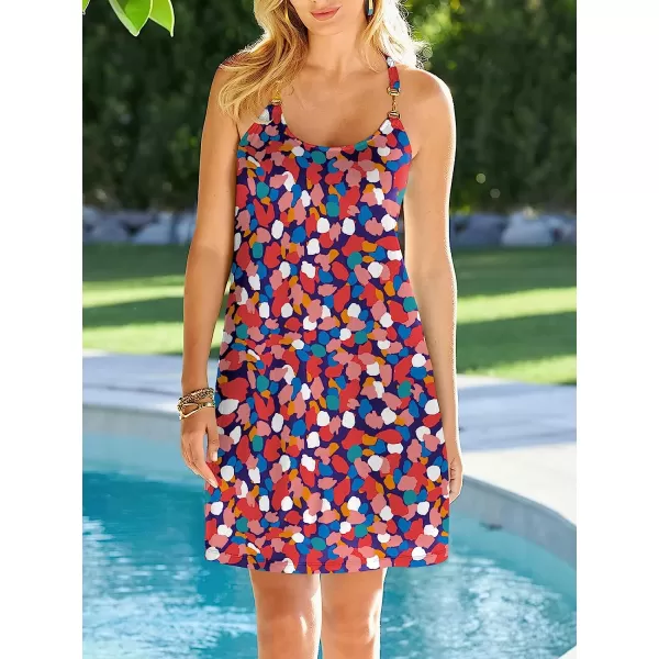 imageANRABESS Summer Dress for Women Beach Cover Up Sleeveless Strap Tank Mini Sundress Resort SwimwearFloral 01