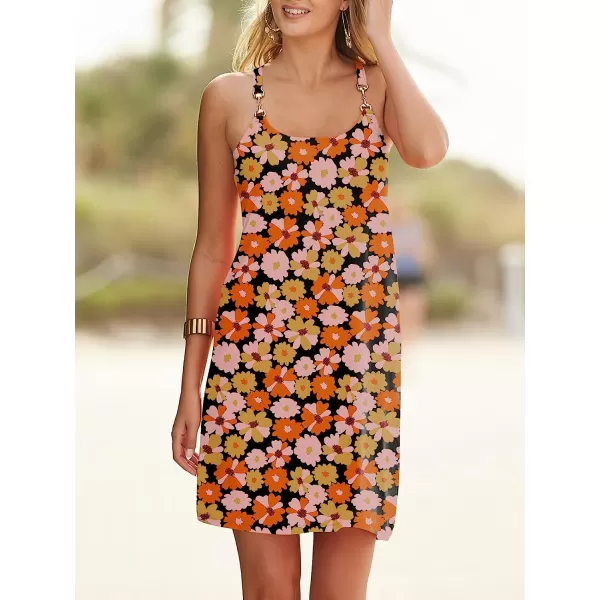 imageANRABESS Summer Dress for Women Beach Cover Up Sleeveless Strap Tank Mini Sundress Resort SwimwearFloral 02