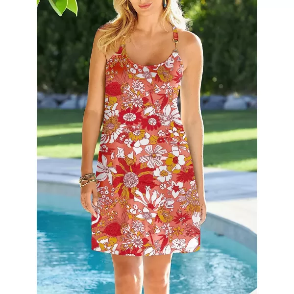 imageANRABESS Summer Dress for Women Beach Cover Up Sleeveless Strap Tank Mini Sundress Resort SwimwearFloral 03