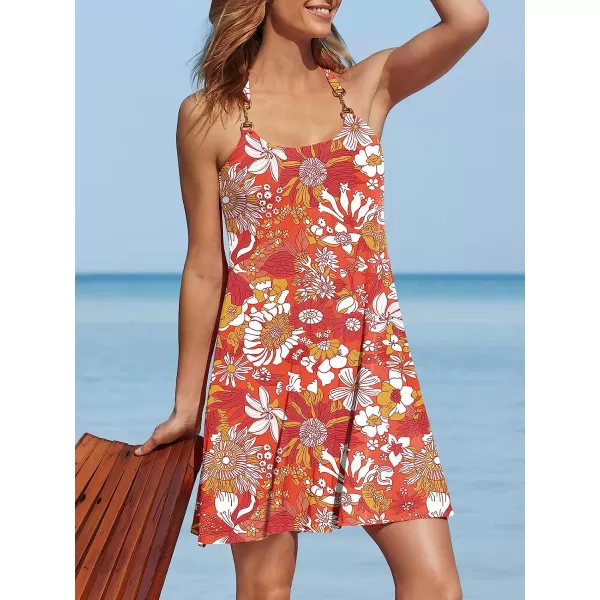 imageANRABESS Summer Dress for Women Beach Cover Up Sleeveless Strap Tank Mini Sundress Resort SwimwearFloral 03